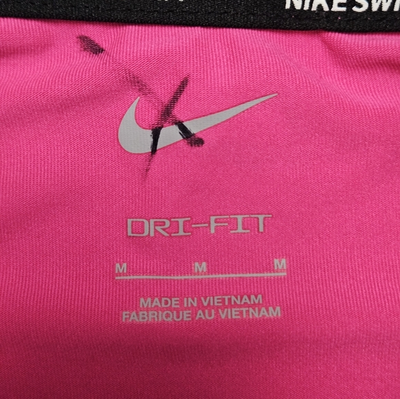 Nike Swim Pink Barbie Workout Blokecore Atheleisure Sportswear Logo Shirt Sz Med - Picture 7 of 9